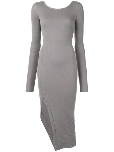 Alix Nyc Lester Twist-back Dress In Grey