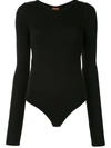 Alix Nyc Pearson Button-embellished Jersey Bodysuit In Black