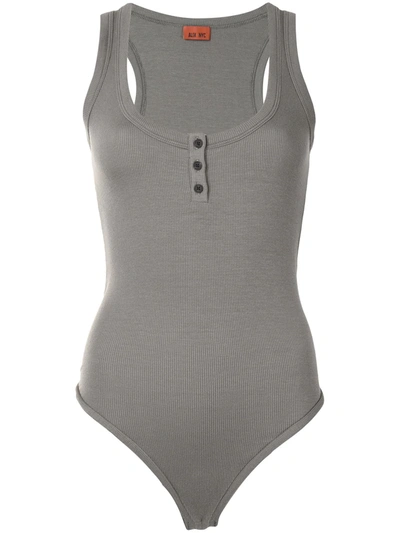 Alix Nyc Willis Ribbed Stretch-modal Bodysuit In Gray