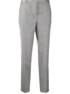 Fabiana Filippi High-rise Cropped Tailored Trousers In Grey