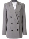 TIBI DOUBLE-BREASTED ARCHED BLAZER