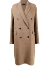 JOSEPH HOUNDSTOOTH DOUBLE-BREASTED COAT