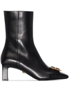 VERSACE BUCKLE-DETAIL 55MM BOOTS