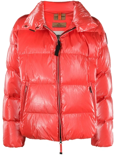 Parajumpers Pia Quilted Down Jacket In Red