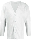 ISSEY MIYAKE PLEATED BUTTONED CARDIGAN