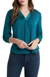 Vince Camuto Rumple Fabric Blouse In Vine Green