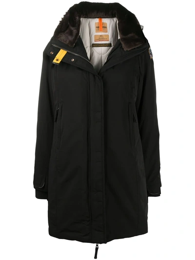 Parajumpers Logo Patch Parka In Black