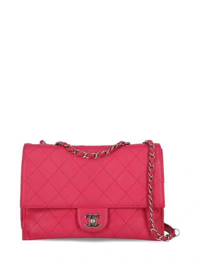 Pre-owned Chanel Leather Shoulder Bag In Pink