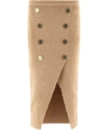 BALMAIN BEIGE WOOL SKIRT,15131A4C-C187-AB18-D6FC-82C043485A3F