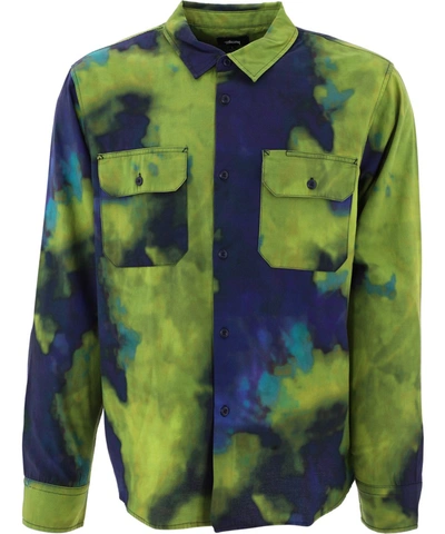 Stussy Blue/green Cotton Shirt In Multicolor