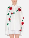 DOLCE & GABBANA SHIRT WITH EMBROIDERED ROSES