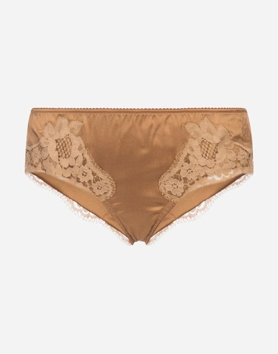 Dolce & Gabbana Satin Slip With Lace