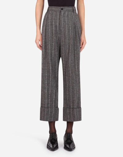 Dolce & Gabbana High-waisted Pinstripe Pants