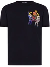 DOLCE & GABBANA DANCING CHARACTER-EMBROIDERED T-SHIRT