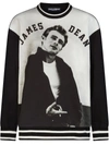 DOLCE & GABBANA JAMES DEAN-INTARSIA JUMPER