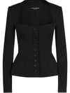 DOLCE & GABBANA FITTED SWEETHEART NECK JACKET