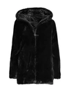 Save The Duck Eco Fury Reversible Faux Fur Coat In Black