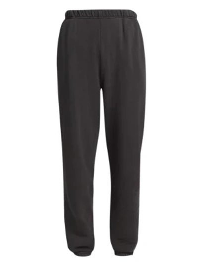 Les Tien High-waisted Jersey Track Pants In Black