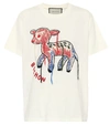 GUCCI EMBROIDERED COTTON JERSEY T-SHIRT,P00514235
