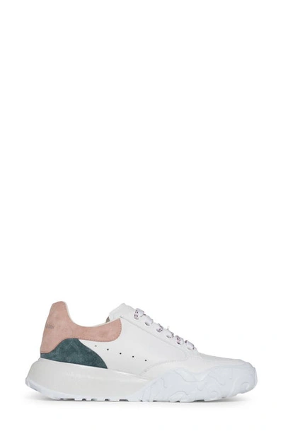 Alexander Mcqueen Court White Panelled Leather Sneakers In White