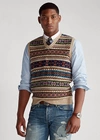 RALPH LAUREN FAIR ISLE WOOL-BLEND SWEATER VEST,0043426899