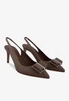 FERRAGAMO ZAHIR 70 CALF LEATHER SLINGBACK PUMPS