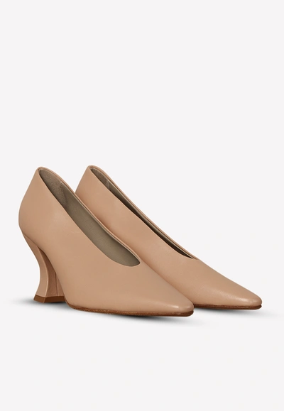 Bottega Veneta Almond 75 Pumps In Nappa Leather In Nude