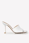 Bottega Veneta Rubber Sole Leather Stretch Mule Sandal Optic White In White