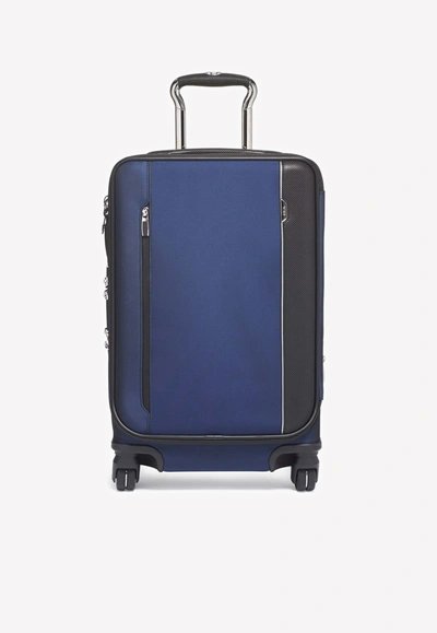 Tumi Arrive' International Dual Access 4-wheeled Carry-on Spinner Luggage In Blue