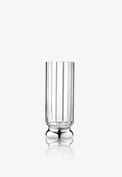 Christofle Malmaison Crystal Vase- Medium In Transparent