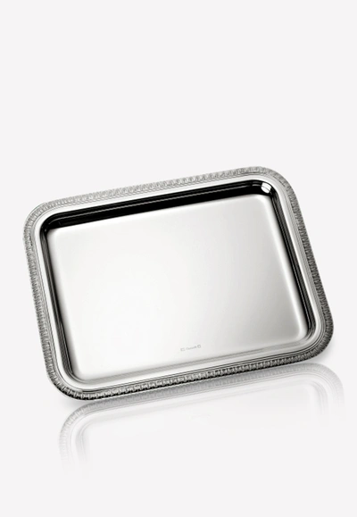Christofle Malmaison Silver-plated Rectangular Tray- 20 X 16 Cm