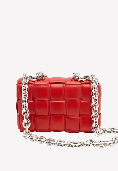 Bottega Veneta The Chain Cassette Bag In Intrecciato Nappa Leather In Orange