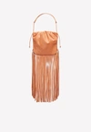 Bottega Veneta The Fringe Pouch In Nappa Leather In Brown