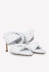 Bottega Veneta The Curve Padded Intrecciato Leather Mules In White