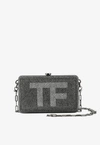 TOM FORD MINI TF CRYSTAL-EMBELLISHED BOX CLUTCH WITH DUAL STRAPS