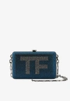 TOM FORD MINI TF CRYSTAL-EMBELLISHED BOX CLUTCH WITH CHAIN STRAP