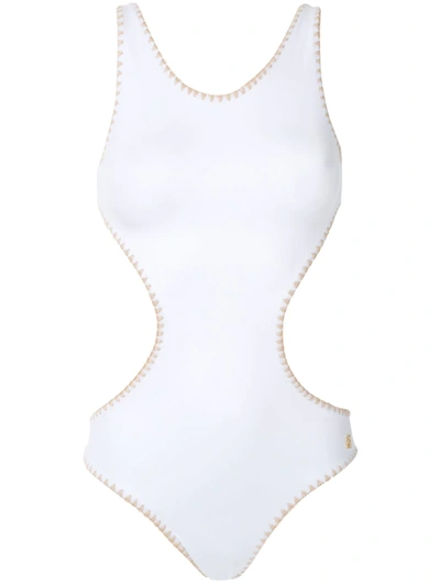 Brigitte Crochet Cut-out One-piece In White