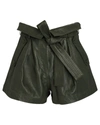 ULLA JOHNSON Othello Tie-Waist Leather Shorts,060057553980
