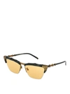 GUCCI BAMBOO EFFECT SUNGLASSES WITH YELLOW LENSES