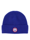 Canada Goose Wool Beanie In Blue In Blue