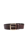DONDUP BROWN BELT WITH ANTIQUATED BUCKLE