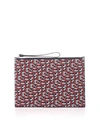 KENZO MONOGRAM CLUTCH IN RED
