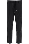 DOLCE & GABBANA STRETCH WOOL JOGGER PANTS,GW08AT FUBEC N0000