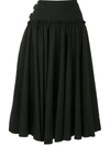 YOHJI YAMAMOTO SIDE-BUCKLE SKATER SKIRT