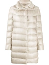 Herno Straight-fit Padded Coat In Neutrals