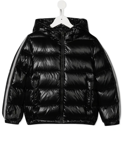 Moncler Kids' Padded Hooded Jacket In Black