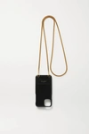 Saint Laurent Black Leather Iphone 11 Pro Case In Black