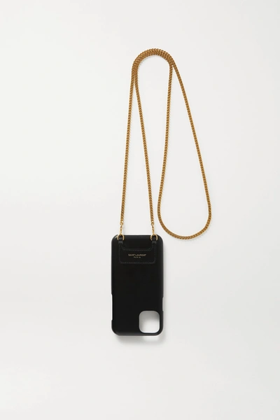 Saint Laurent Black Leather Iphone 11 Pro Case