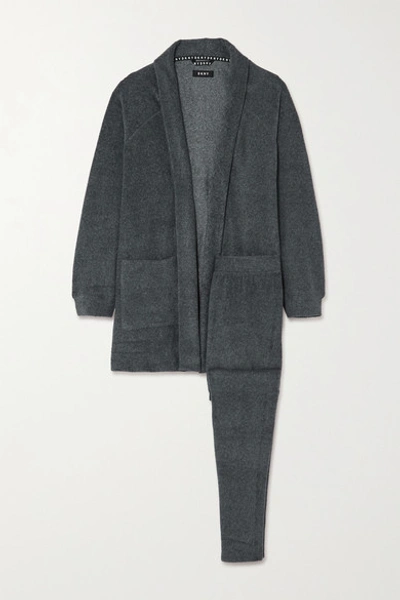Dkny Cozy Knit Cardigan Legging Lounge Set In Gray ModeSens