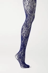 DRIES VAN NOTEN FLORAL STRETCH-LACE TIGHTS